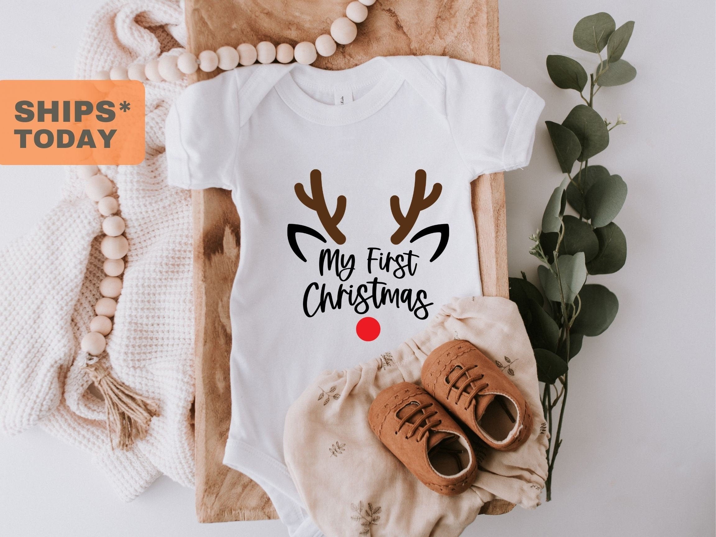 My First Christmas Onesie Cute Newborn Christmas Gift Baby Etsy UK