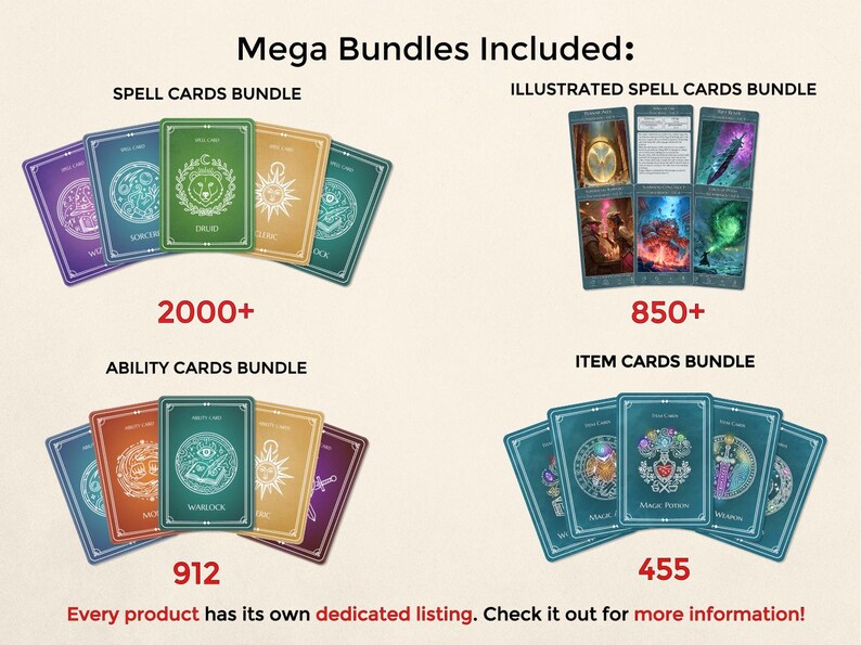 Dnd Giga Bundle - Everything in the Shop + Future Updates | 4000+ Cards ...