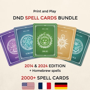 Spell Cards Mega Bundle DnD