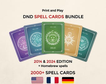 Spell Cards Mega Bundle DnD