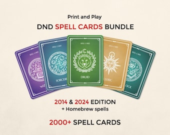 Spell Cards Mega Bundle DnD