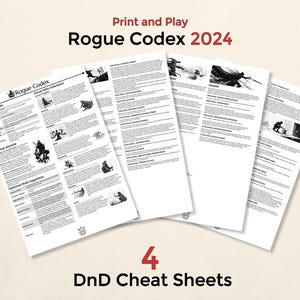 Rogue Codex | 2024 Rogue fusklapp för DnD