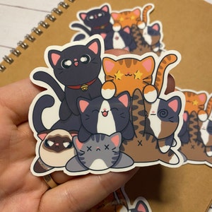 Pile of Cats - Cat Sticker - Vinyl Sticker Decal for Laptops, Water Bottles, Planners, & Journals