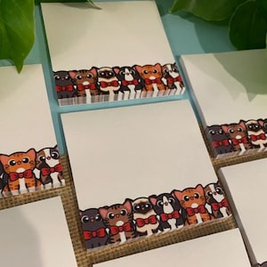 Bow Tie Cat Cute Sticky Note - Memo Pad - Stationery Gifts