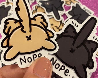 Cat or Dog Booty Sticker - Cat Sticker - Dog Sticker - Water Resistant Sticker, Laptop Sticker, Water Bottle Sticker
