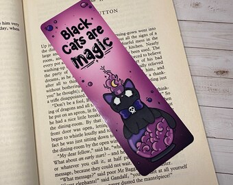 Black Cats are Magic Bookmark - Cat Bookmark, Gifts for Cat Lovers, Bookmarkers