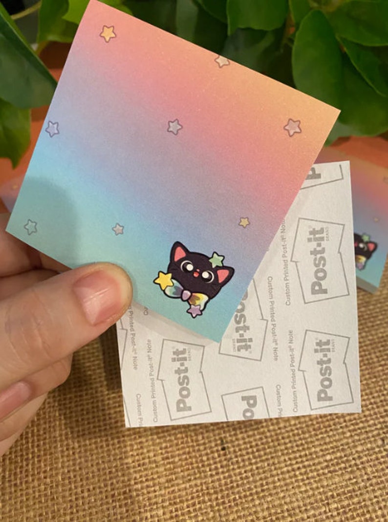 Best Cat Logo Cute Sticky Note - Memo Pad - Stationery Gifts - Etsy Canada