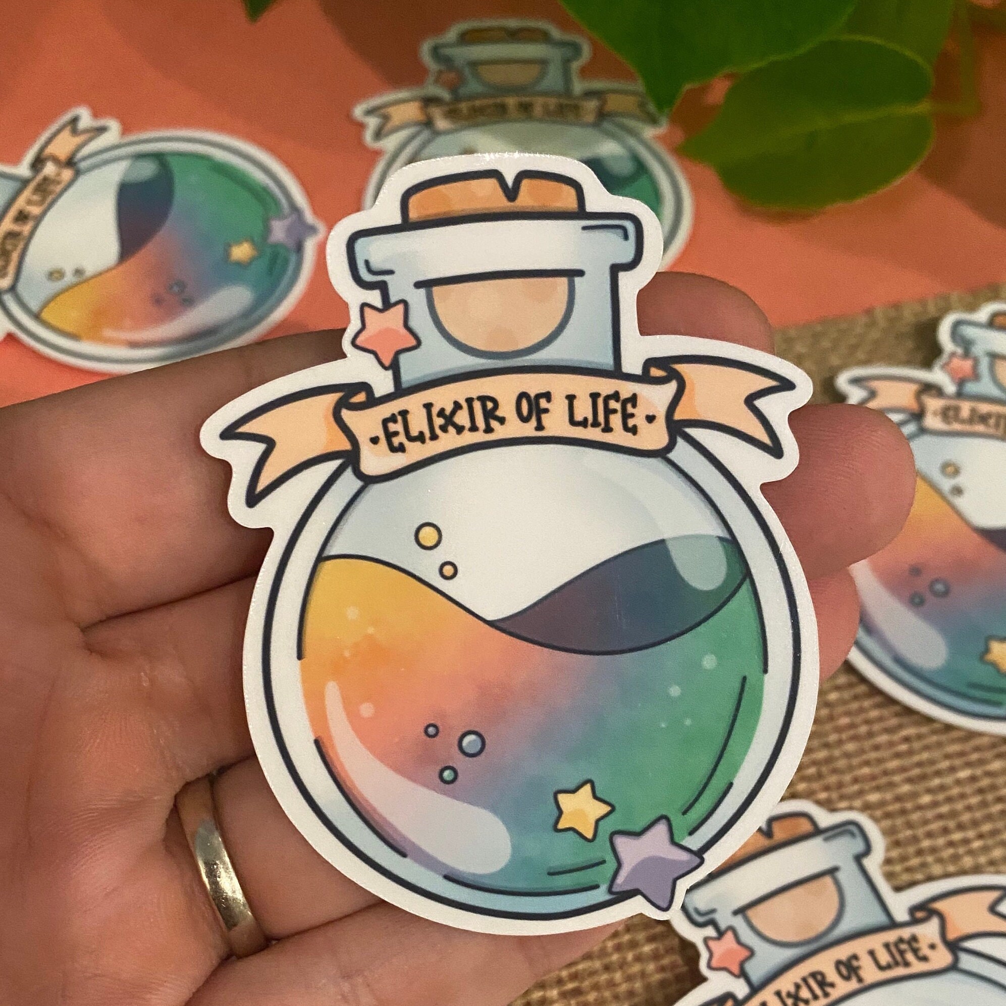 Elixir Brew Sticker Elixir of Life Potion Sticker - Gaming Sticker - Vinyl Sticker Decal ...