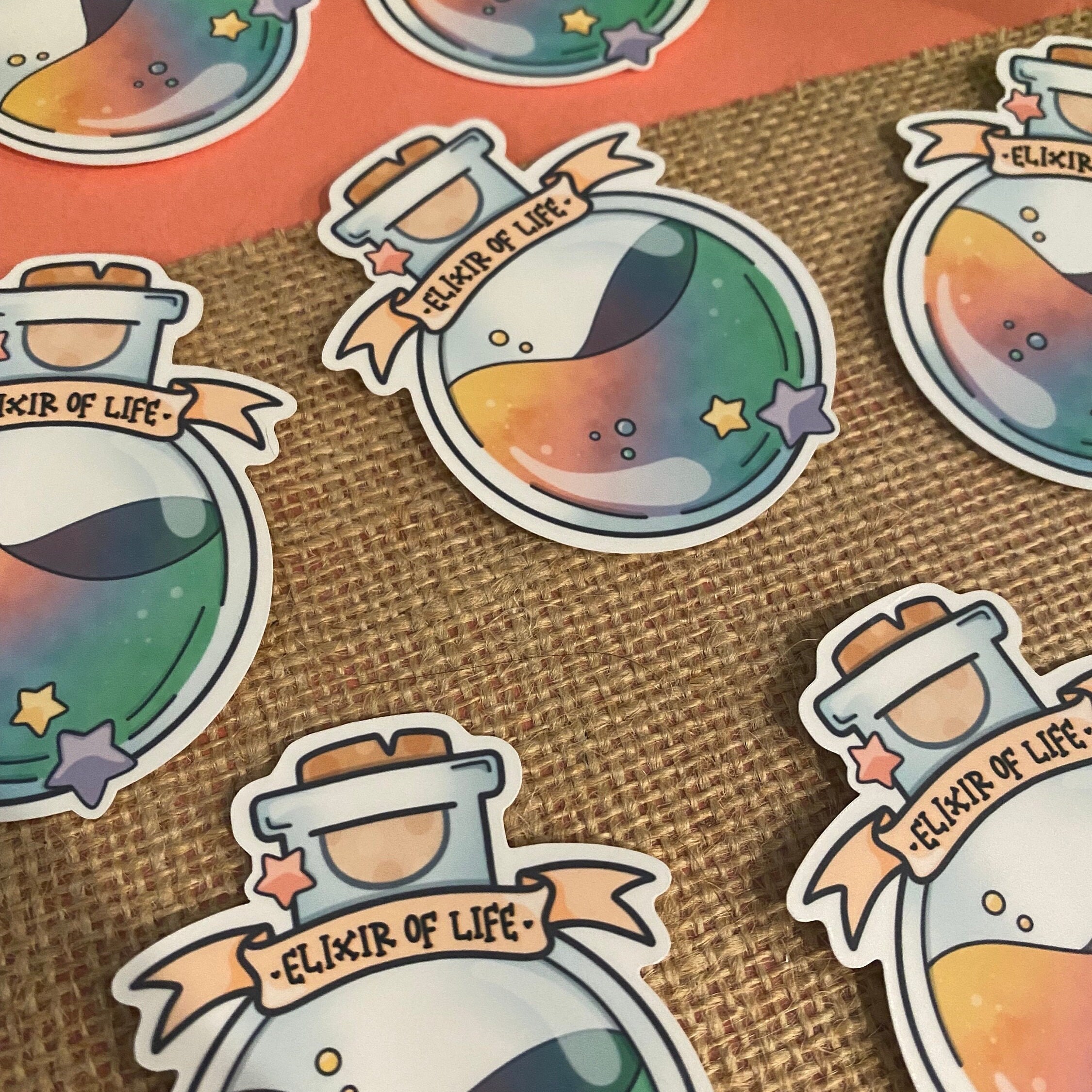 Elixir Brew Sticker Elixir of Life Potion Sticker - Gaming Sticker - Vinyl Sticker Decal ...