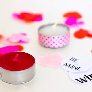 Gift Valentine&#39;s Day I Anniversary I Wedding Anniversary I Tealight Message I Lucky Light I DIY Love I Gift Girlfriend I Gift Idea Love