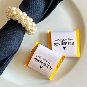 Wedding gift I Confirmation I Baptism I Birthday I Banderole for mini chocolate I Ritter Sport banderole I Nice that you are here