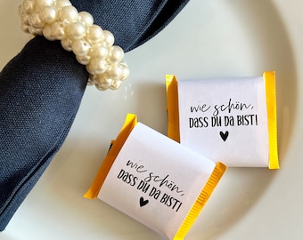 Wedding gift I Confirmation I Baptism I Birthday I Banderole for mini chocolate I Ritter Sport banderole I Nice that you are here
