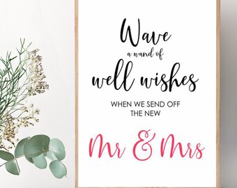 Wedding Wands Sign I Wedding Wands I Lucky Wands I Romantic Wedding Send-Off I Wedding Decoration