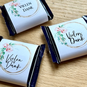 Banderole "Thank you" for mini chocolate I Ritter Sport banderole I Guest gift I Say thank you I DIY thank you I Thank you wedding I Confirmation