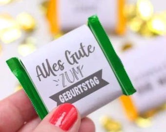Chocolate banderole I Ritter Sport banderole I Birthday gift I Congratulations I Birthday table I DIY Happy Birthday