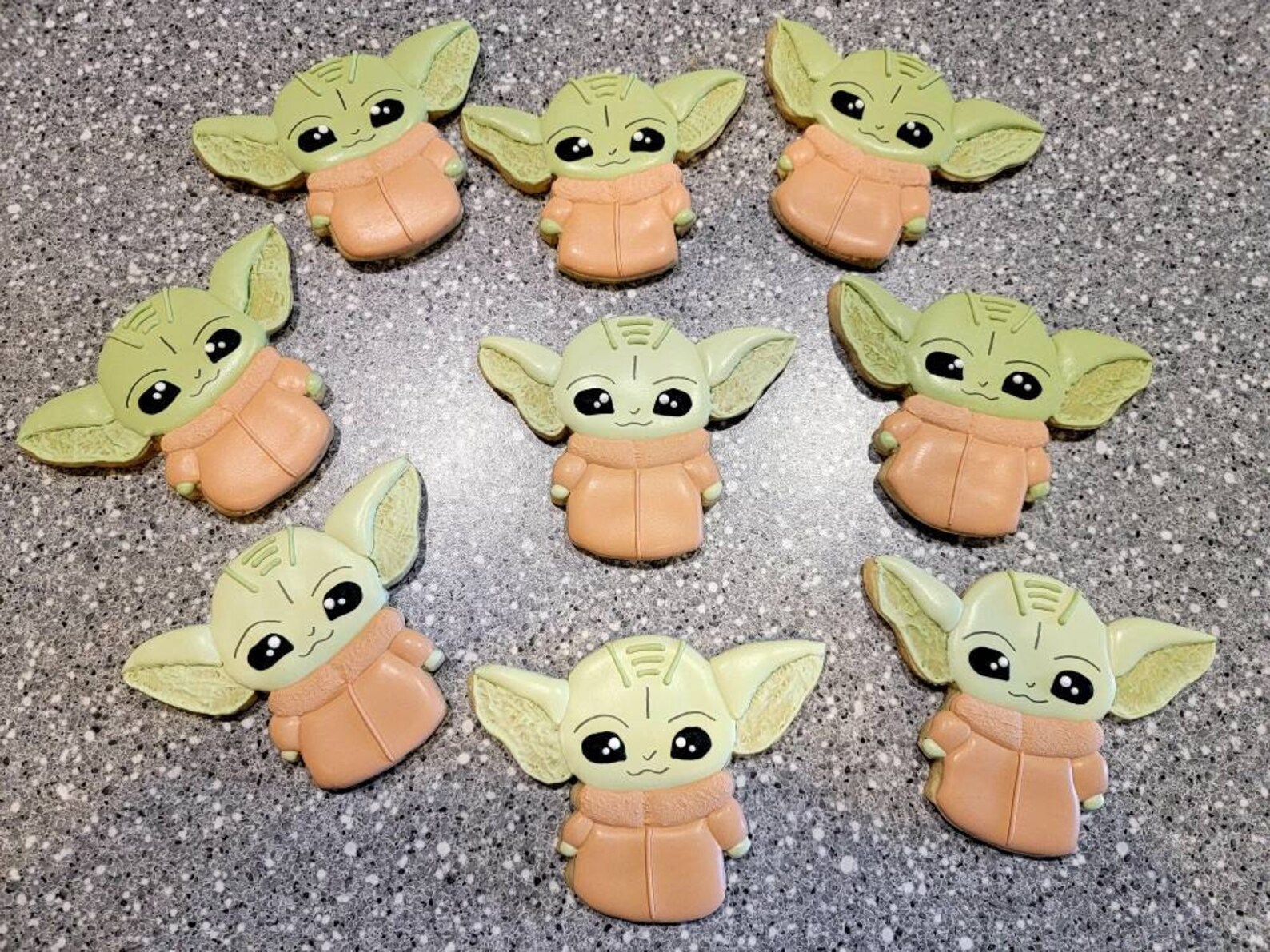 Grogu Baby Yoda Sugar Cookies. 1 dozen decorated cookies. | Etsy