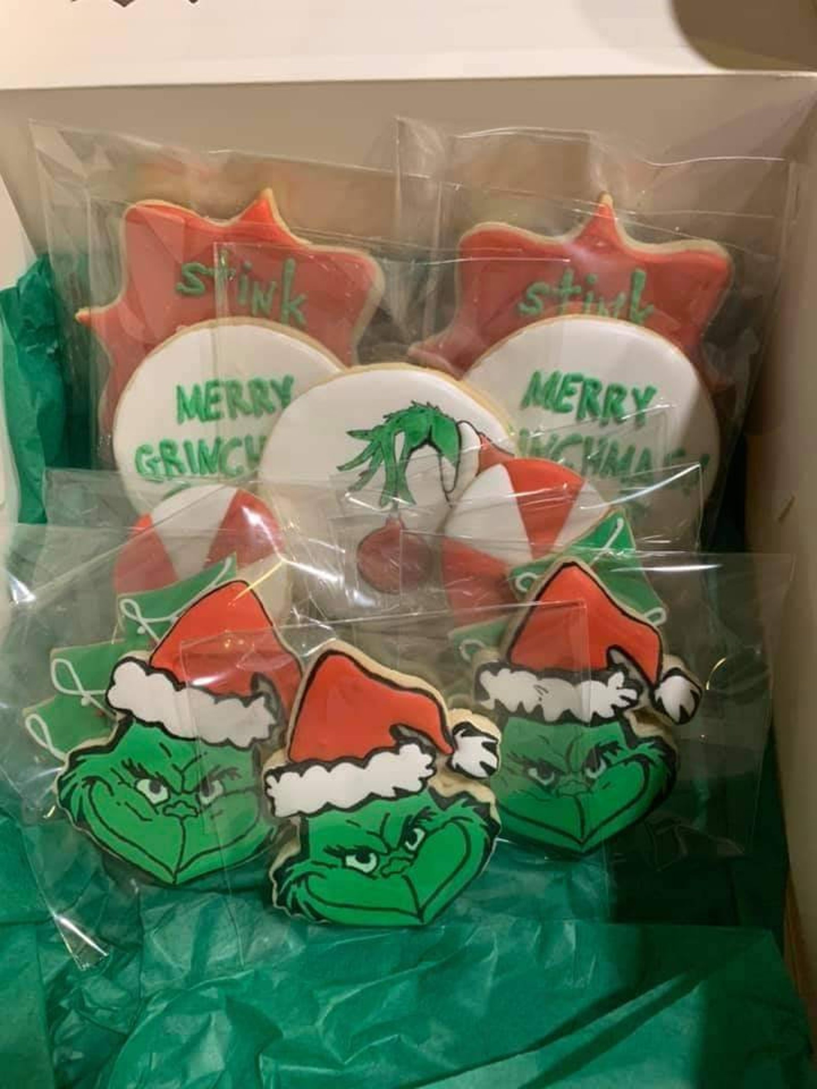 Grinch Theme Holiday Cookies. Grinch Personalized Sugar Etsy