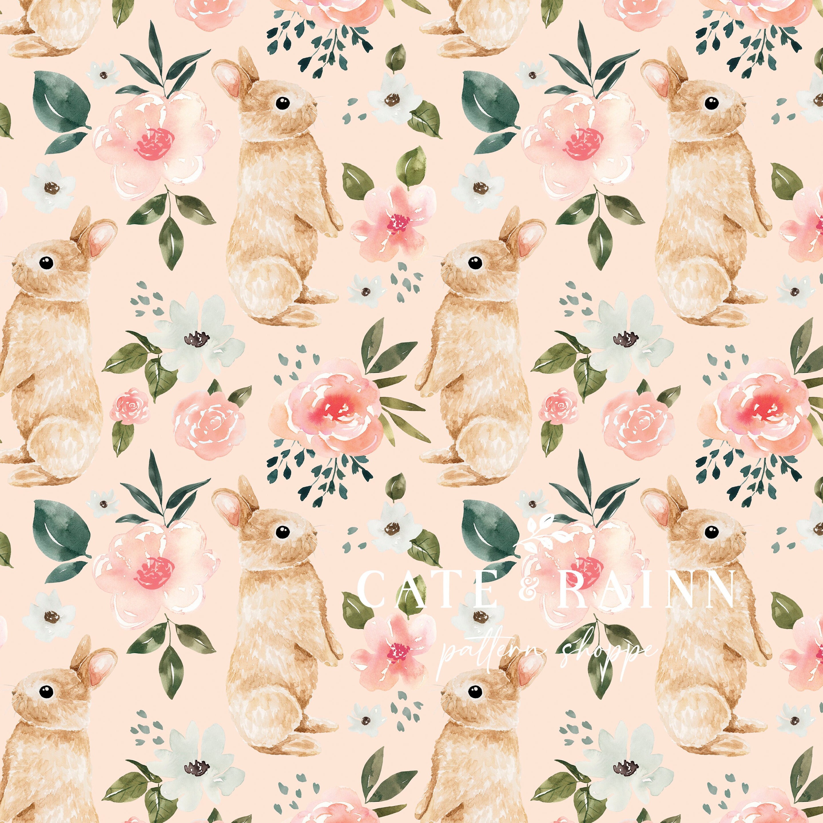 Rabbit Pattern Wallpaper