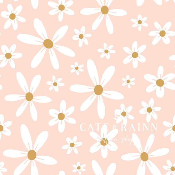 Daisy Pattern Boho Floral Seamless Pattern Repeat Pattern Etsy