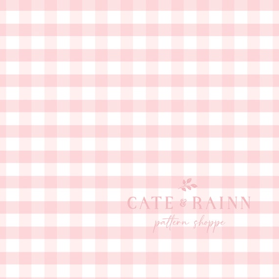 Pink Gingham Pattern, Seamless Pattern, Repeat Pattern, Digital
