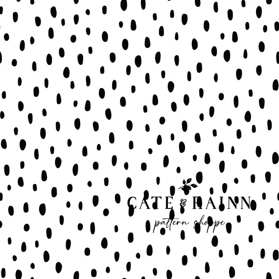 Black and White Boho Dot Pattern Irregular Dots and Dash | Etsy