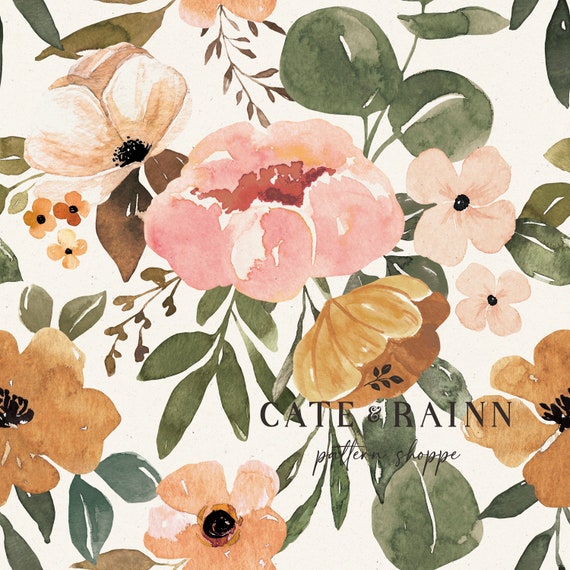 Boho Watercolor Floral Seamless Pattern Vintage Seamless - Etsy Boho Watercolor Floral Seamless Pattern Vintage Seamless - Etsy