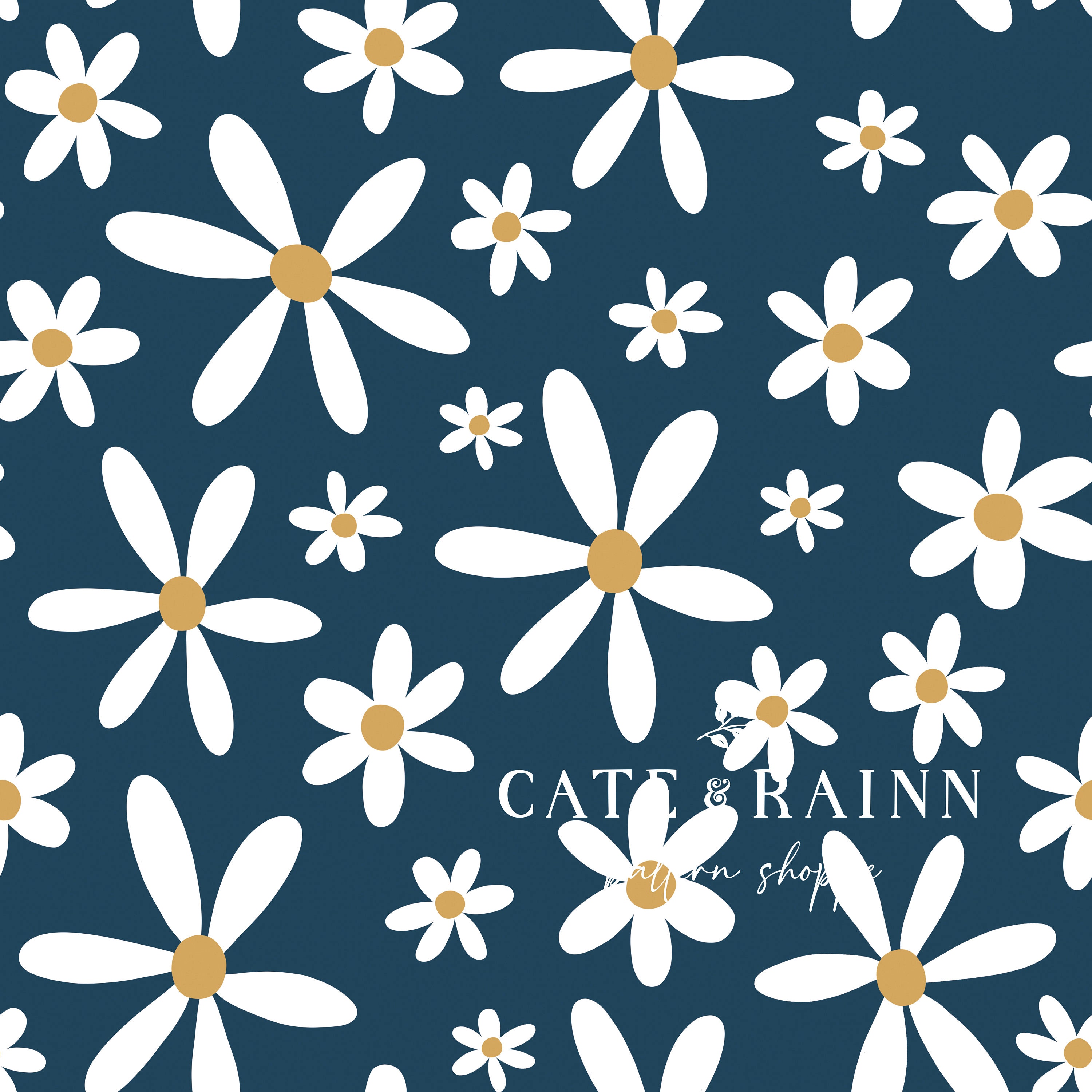 Boho Daisy Pattern Retro Daisies Seamless Pattern Repeat Etsy UK