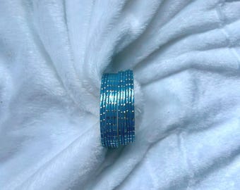 SIZE 2.8 SAMPLE SALE Ferozi Blue Bangles ~simple~desi~traditional~wedding~south asian~pearl~bollywood~dulhan~bridal~sabyasachi~