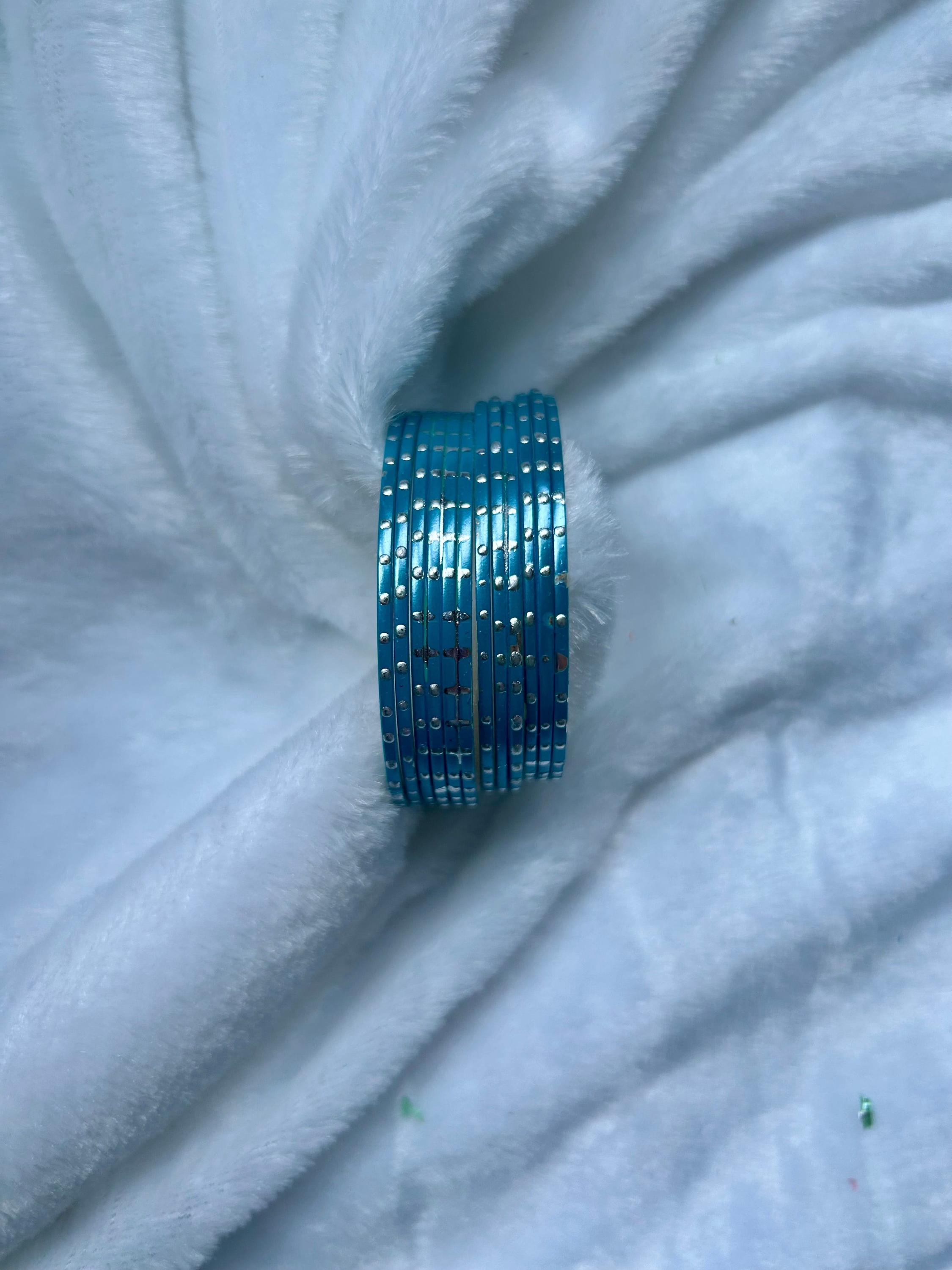 Bangle Sample SAMPLE SALE Ferozi Blue Bangles ~simple~desi~traditional~wedding~south ...