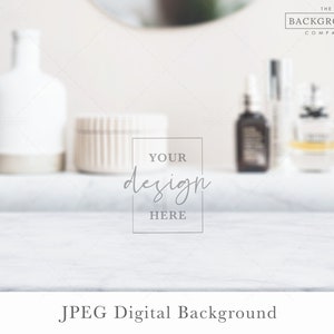 Spa Background Mockup | Bathroom Background | Cosmetics Background Mock up | Bathroom Countertop Background | Beauty Product Background