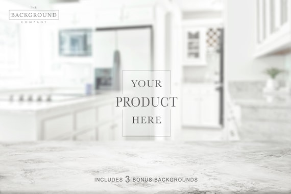 Kitchen Background Mockup | Kitchen Countertop Background | Kitchen Table Top Mock up | White Kitchen Background | Background For Mug Mockup