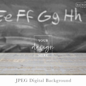 Teachers Desk Background Mockup | Student Desk Mock up Background | School Classroom Background | Product Background | Chalkboard Background