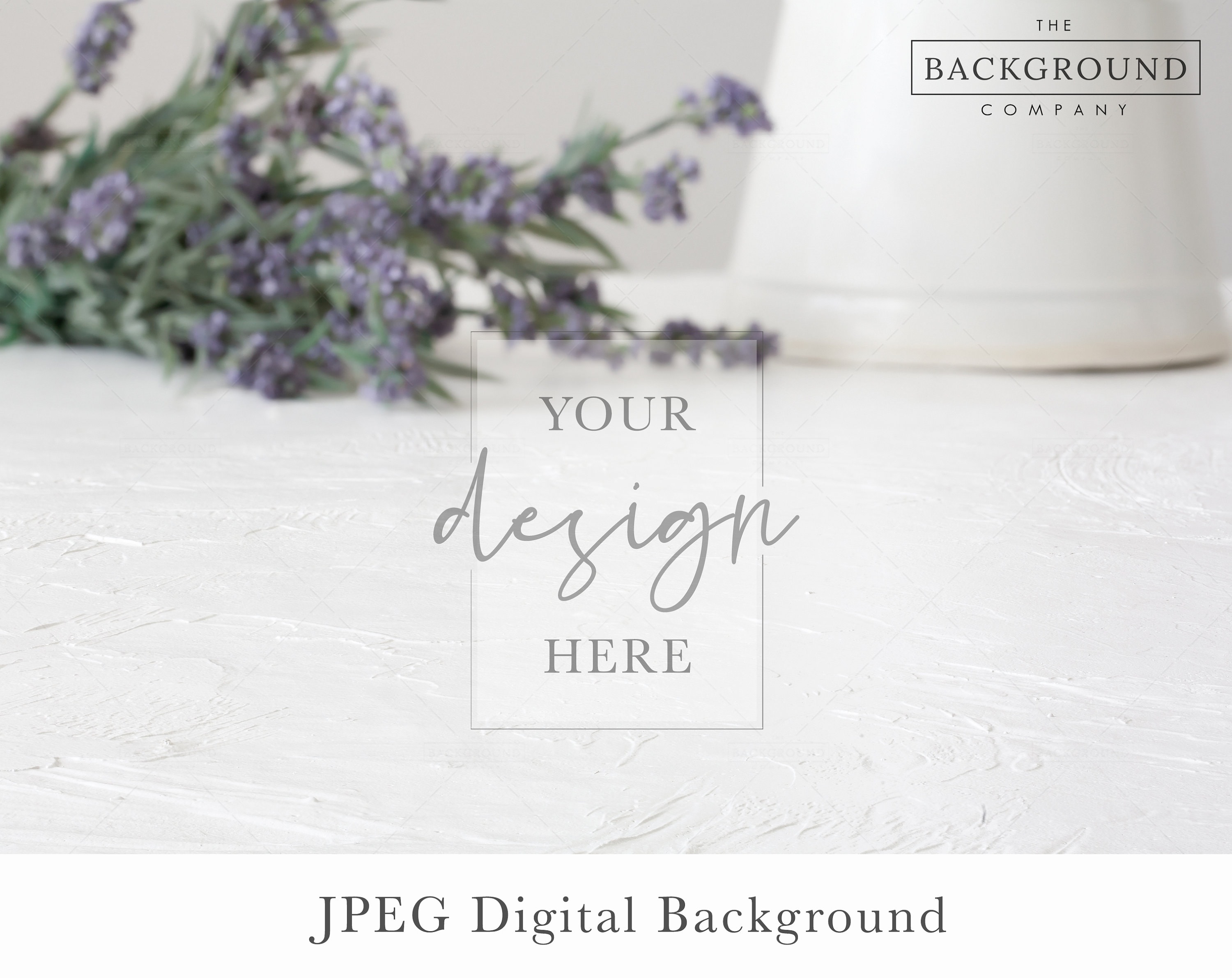 White Table Background Mockup | Table Mockup Background | Lavender Flowers Background Table Mock up | Table Photo For Product Mockup