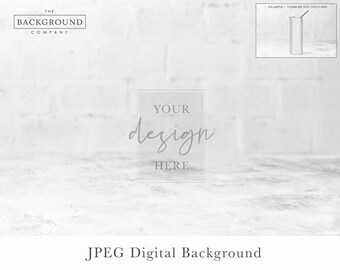 White Concrete Brick Wall Background Mockup | Product Background | White Background | Marble Digital Background | Textured Wall Background