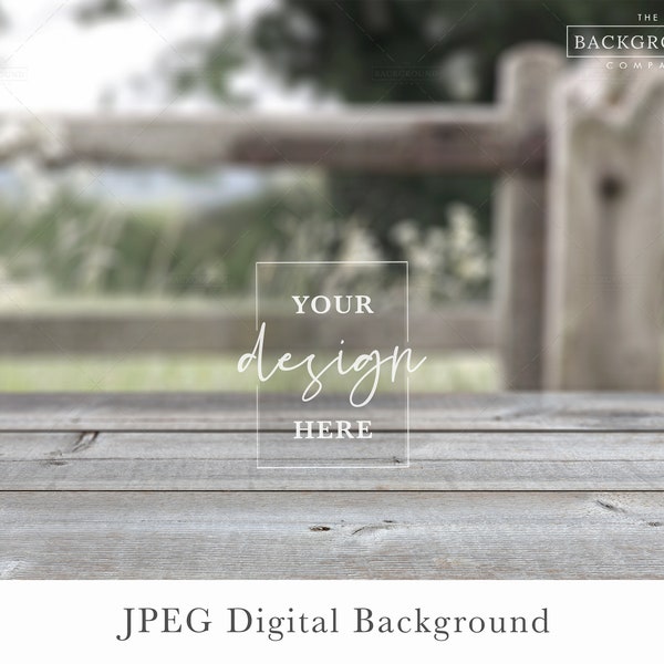 Farm Background Mockup | Farmhouse Outdoor Table Mockup | Wooden Table Mockup | Homesteading Background | Cottage core Product Background