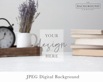 Modern Farmhouse Table Mockup | Cottagecore Background Mockup | White Table Background For Product Mockup | Cottage core Background Mock up