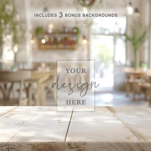 11 Cafe Backgrounds | Background Mockup | Restaurant Background | Cafe Backdrop For Product Mock up | Table Mock up