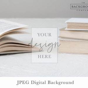 Bordmockup | Bakgrundsmockup för gamla böcker | Vit bordsbakgrund för produktmockup | Bokbakgrund | Muggbakgrundsmockup