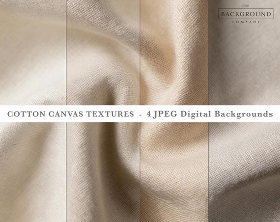 4 Cotton Canvas Texture Background | Fabric Background | JPEG Digital Download