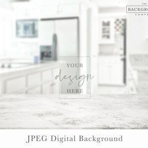 Kitchen Background Mockup | Kitchen Countertop Background | Kitchen Table Top Mock up | White Kitchen Background | Background For Mug Mockup