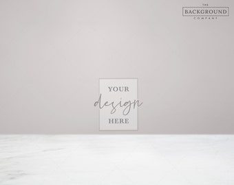 Simple Background For Product Mockups | Plain Wall Background | Perspective White Marble Table Background | Basic Background Mockup