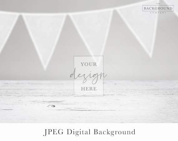Table Background Mockup | Birthday Background Table Mock up | Celebration Background Mockup | Fabric Bunting | Party Background | Blank