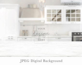 Kitchen Background | Perspective Kitchen Countertop Background | Kitchen Table Mockup | Kitchen Mockup | Background For Product Mockup