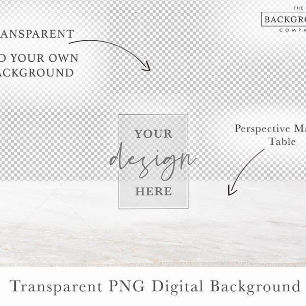 Customizable Marble Table Mockup | Marble Table Mockup With Transparent Background | Empty Background | Perspective | Transparent Background