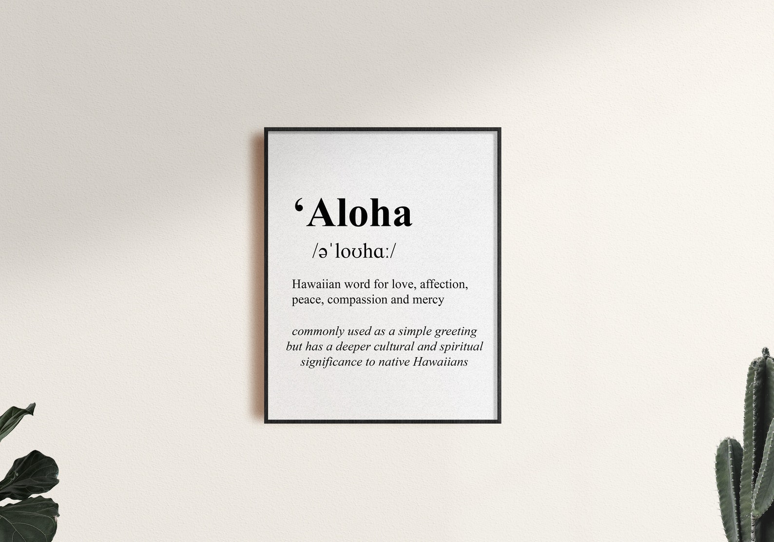 Aloha Definition Print Aloha Printable Quote Aloha Etsy