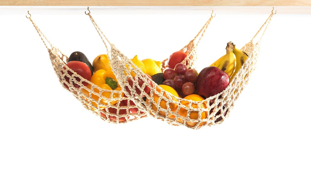 2pack Hanging Fruit Hammock Under 2 Unravel Proof Cotton