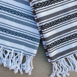 Batika hand-woven natural cotton Turkish Peshtemal towel for beach, pool, spa, bath and more image 1