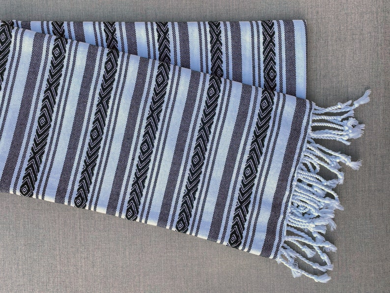 Batika hand-woven natural cotton Turkish Peshtemal towel for beach, pool, spa, bath and more image 9