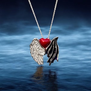 Angel & Devil Heart Pendant