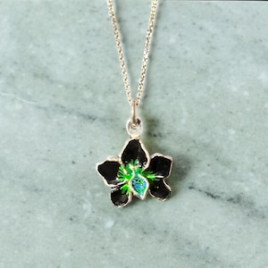Orchid Pendant in Silver by GalinII Jewelry (Handmade)
